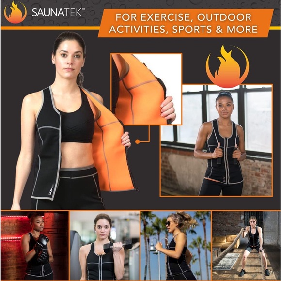 Women's Sauna Sweat Suit Vest for Exercise and Heat Training, Neoprene - Picture 4 of 6